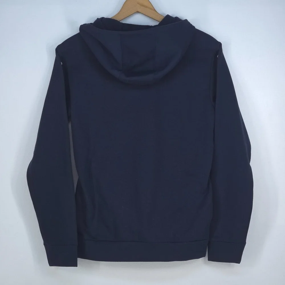 Adidas Fleece Pocket Hoodie Men Small Aurink Blue Pullover Activewear Athleisure